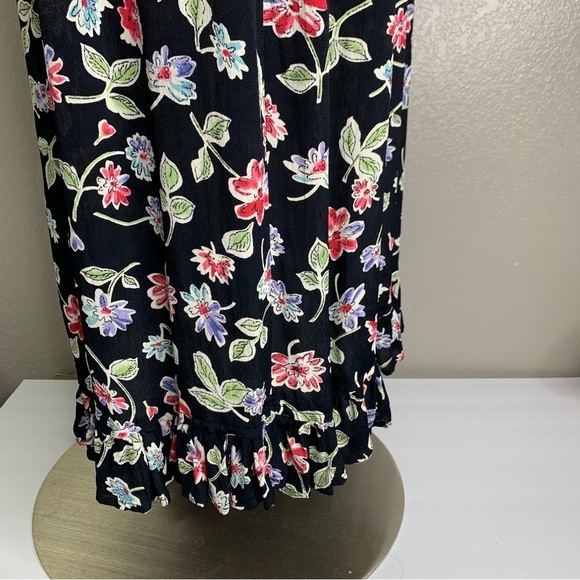 Motherhood Dark Floral Maxi Dress Empire Waist w/ Drawstring Medium? Read Below - Picture 9 of 10
